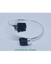 Tourmaline noire - Bracelet Plaqué Argent