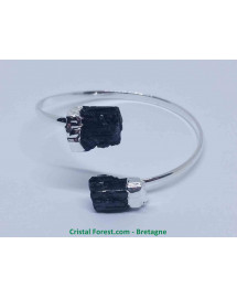 Tourmaline noire - Bracelet Plaqué Argent