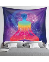 Tentures murales - 7 Chakras, Bouddha et OM (Aum)