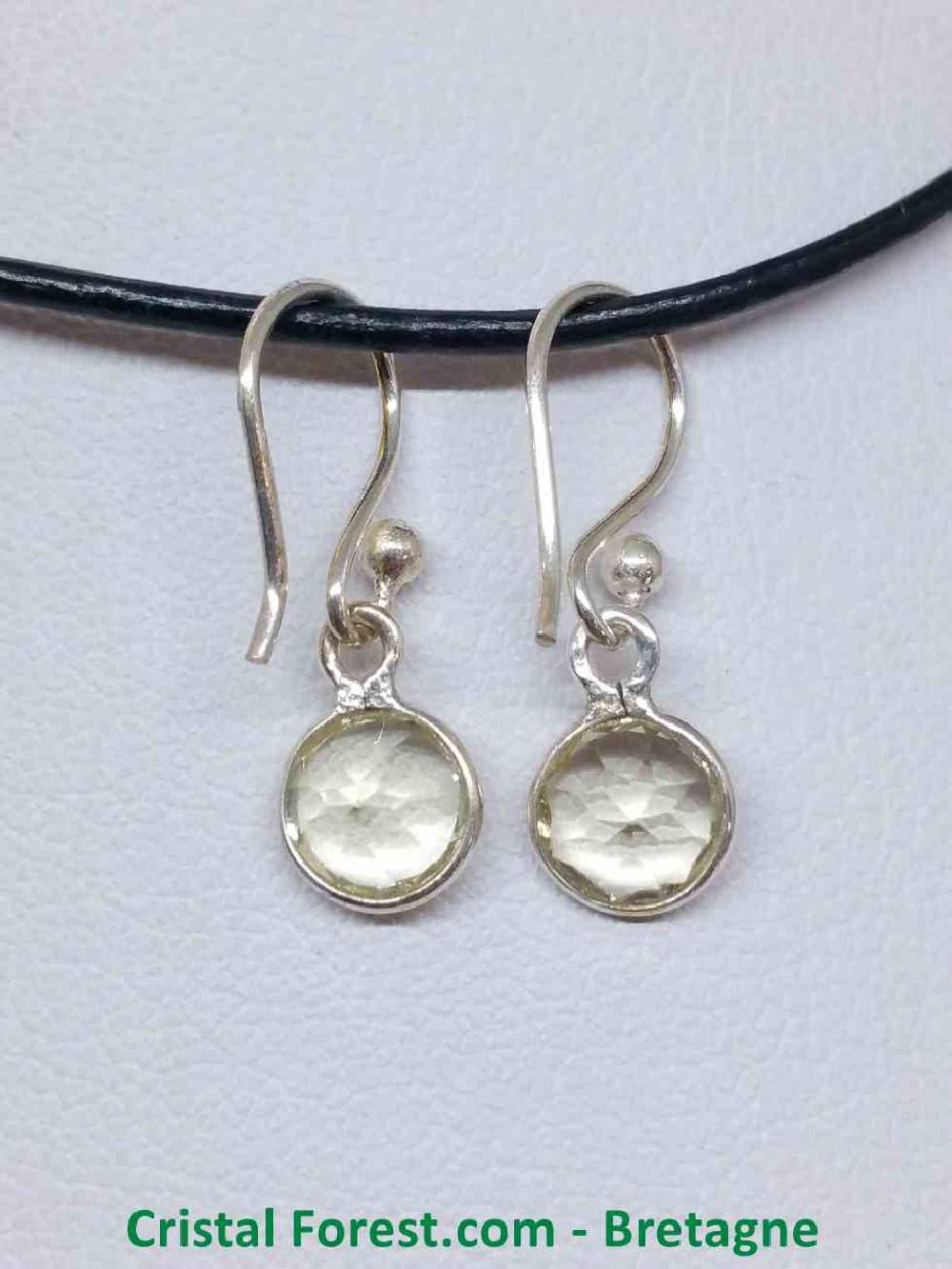 Boucles D'oreilles Neuves En Argent Avec Citrine - Clous, Avec étiquettes