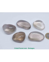 Galet plat quartz fumé