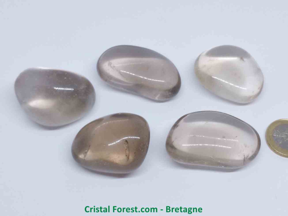 Lot De 28 Perles Quartz Fumé Facetté Boule - 5,76 Carats Total, Naturel Du Brésil, Qualité Excellente
