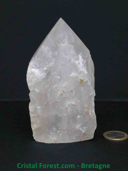 Cristal de roche - Pointe taillée semie polie