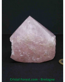 Quartz Rose - Pointe semie polie
