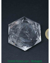 Cristal de roche -  Sceau de Salomon Grand modèle (hexagramme)