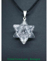 Pendentif Merkabah Cristal de roche 2cm