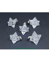 Pendentif Merkabah Cristal de roche 2cm