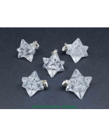Pendentif Merkabah Cristal de roche 2cm