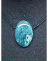 Apatite Bleue - Pendentif Pierre percée - Forme Libre