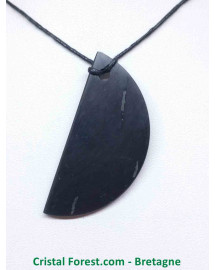 Shungite - Pendentif croissant de lune