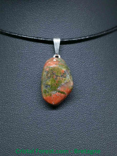 Unakite - Pendentif Pierre Roulée