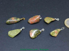 Unakite - Pendentif Pierre Roulée