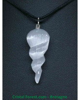 Sélénite - Pendentif Spirale