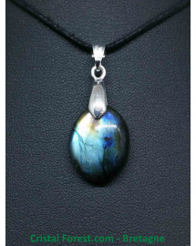 Labradorite multicouleur - Pendentif Bélière