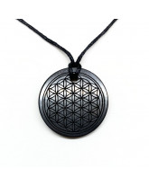Shungite - Pendentif Fleur de vie