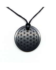 Shungite - Pendentif Fleur de vie