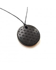 Shungite - Pendentif Fleur de vie