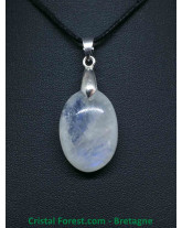 Labradorite Blanche (Arc en Ciel) - Pendentif Bélière