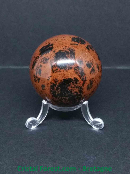 Obsidienne Pourpre (Acajou) extra AAA  - Sphère polie