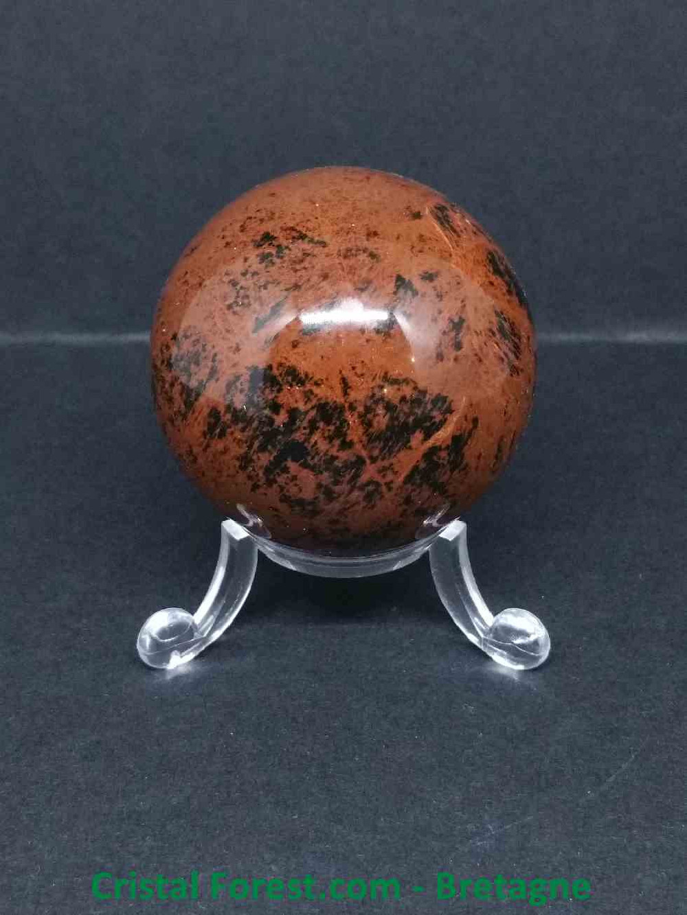 Obsidienne Pourpre (Acajou) extra AAA  - Sphère polie - 5cm / 156,50gr