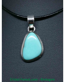 Turquoise Arizona - Boucles d'Oreilles Argent - Fermoir Crochet