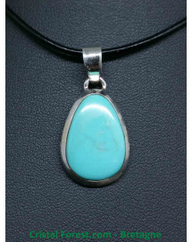 Turquoise Arizona - Boucles d'Oreilles Argent - Fermoir Crochet