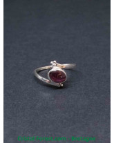 Grenat pyrope (rouge) - Bague Argent