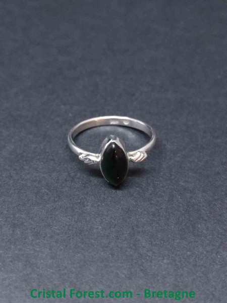 Obsidienne Noire - Bague Argent