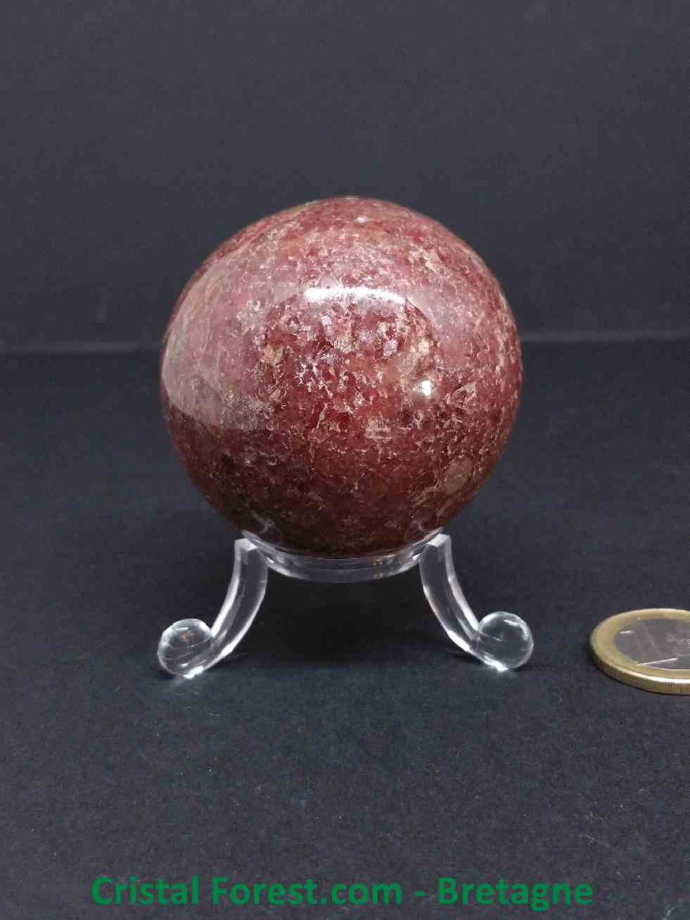 Rhodonite AA - Sphère - 5.35cm / 276,50gr