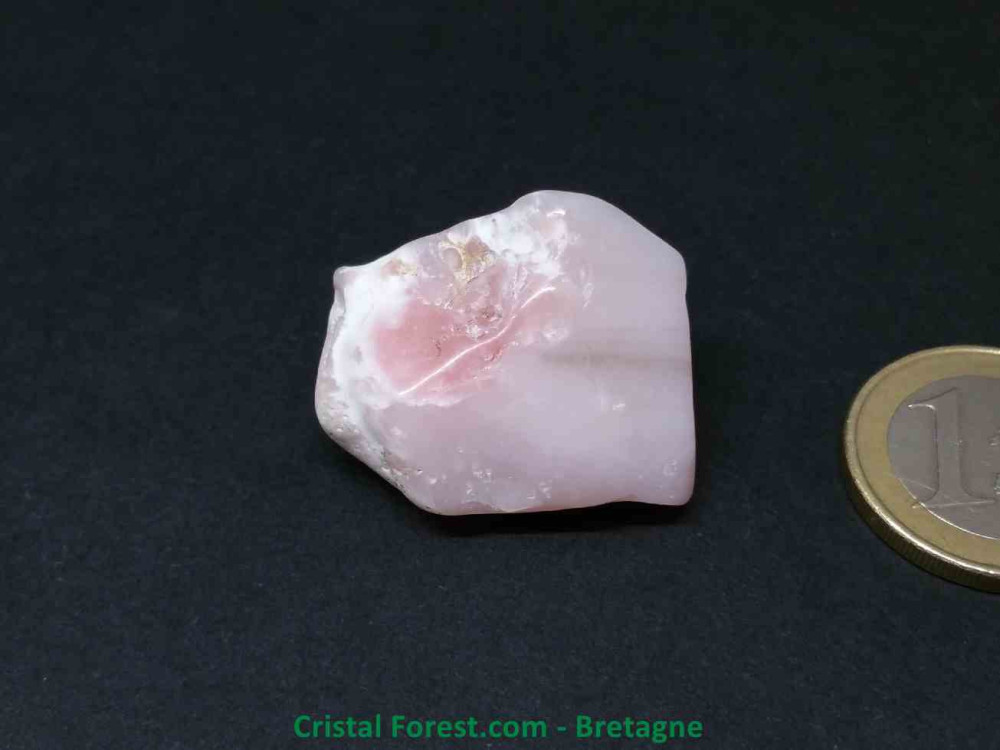 Opale rose des Andes - Pierre brute semi polie - 2.9 x 2 x 1.6 / 11,60gr