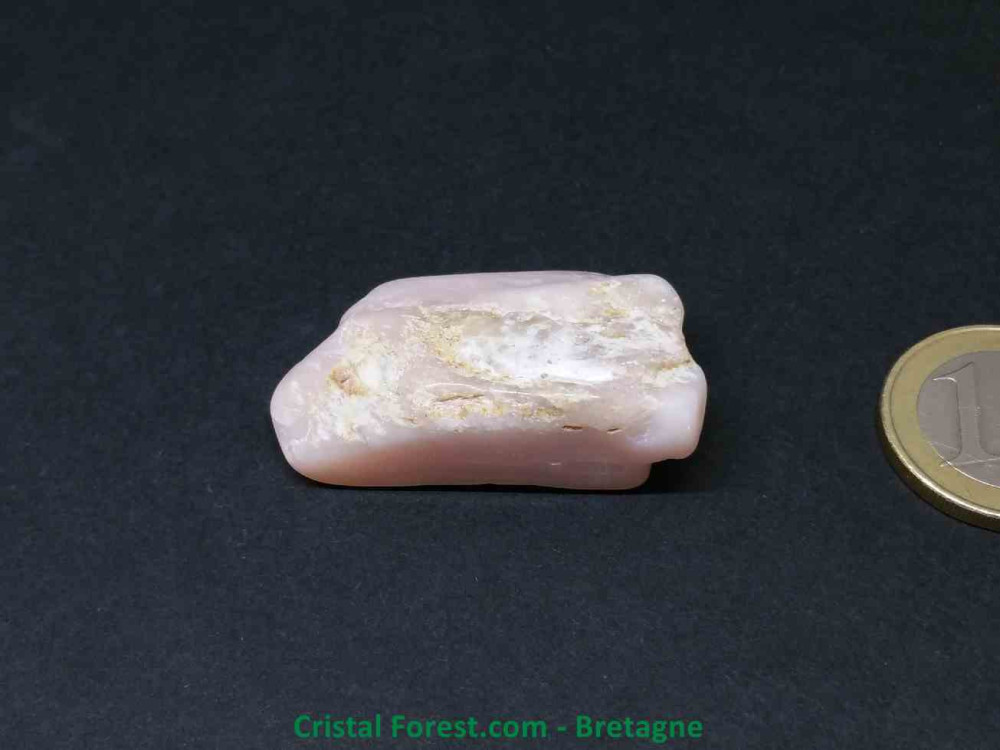 Opale rose des Andes - Pierre brute semi polie - 4 x 2.5 x 1.3cm / 13,60gr