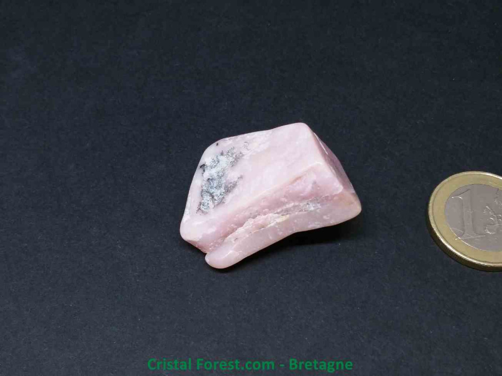 Opale rose des Andes - Pierre brute semi polie - 3.2 x 2.5 x 1.6cm / 14,00gr