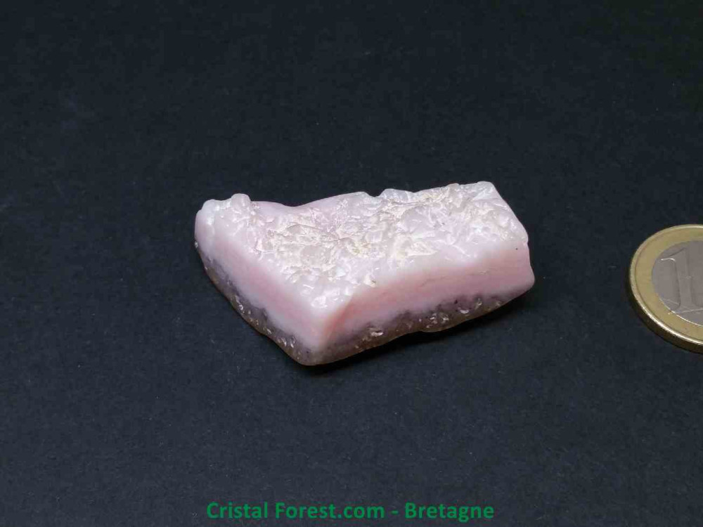 Opale rose des Andes - Pierre brute semi polie