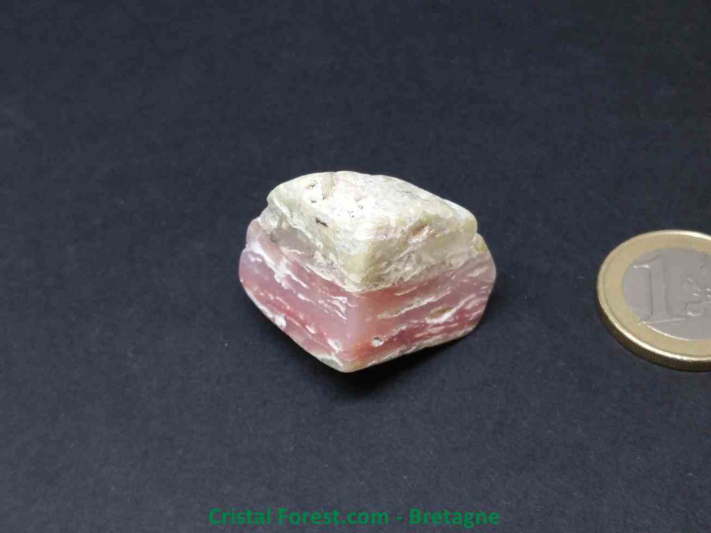 Opale rose des Andes - Pierre brute semi polie