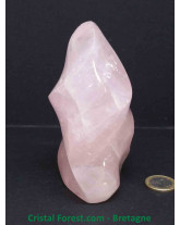 Quartz rose AAA - Flamme taillée