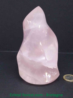 Quartz rose AAA - Flamme taillée