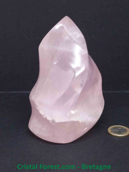 Quartz rose AAA - Flamme taillée