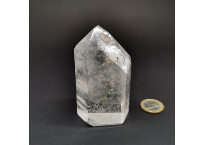 Pointe de cristal de roche brute 4,5 à 5,5 cm 10 à 15 g 