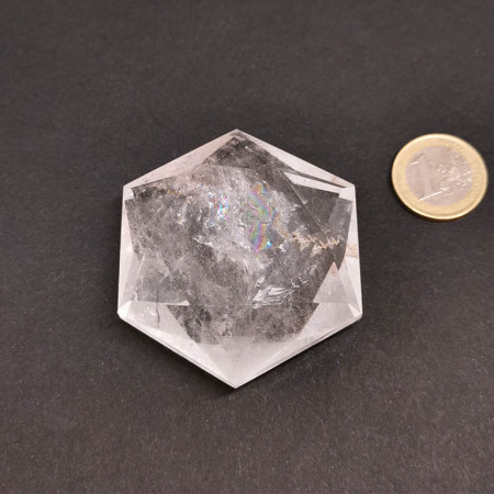 Cristal de roche -  Sceau de Salomon (hexagramme)