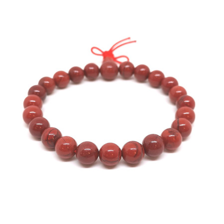 Jaspe Rouge - Bracelet Boules Mala Tibétain