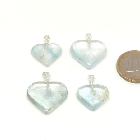 Topaze Bleue - Pendentif Coeur