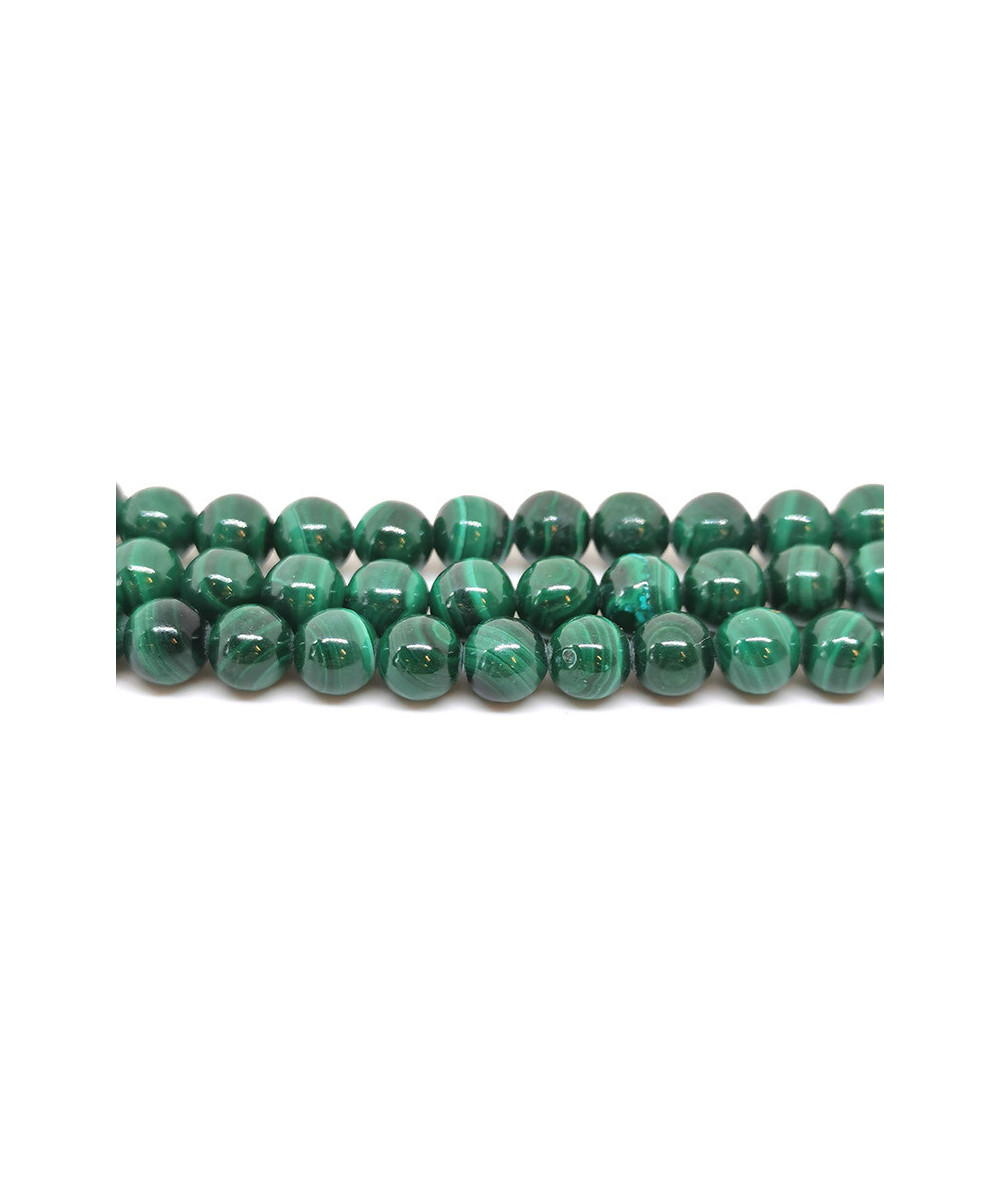 Malachite - Fil de Perles - 64 perles - 6 mm