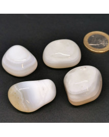 Agate Blanche - Pierre roulée