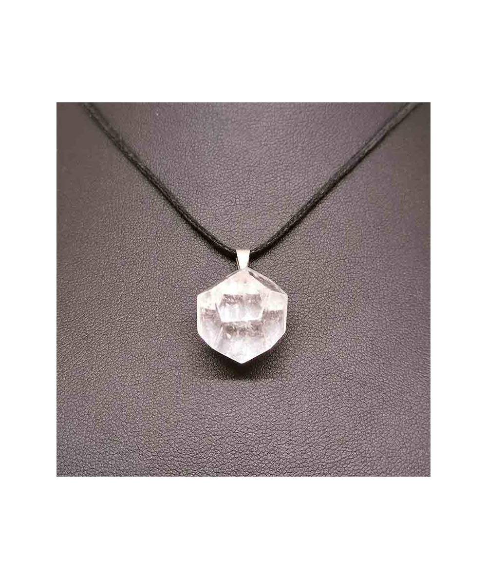 Pendentif Dodécaèdre - Cristal de roche 2 à 2,5 cm