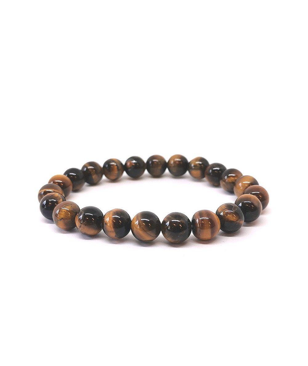 66-Bracelet oeil de tigre boules 6mms-Soin par les cristaux-Esotérisme 