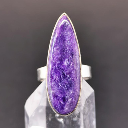 Charoïte AAA+ - Bague Sertie Argent