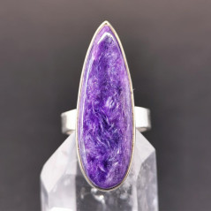 Charoïte AAA+ - Bague Sertie Argent