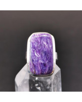 Charoïte AAA+ - Bague Sertie Argent