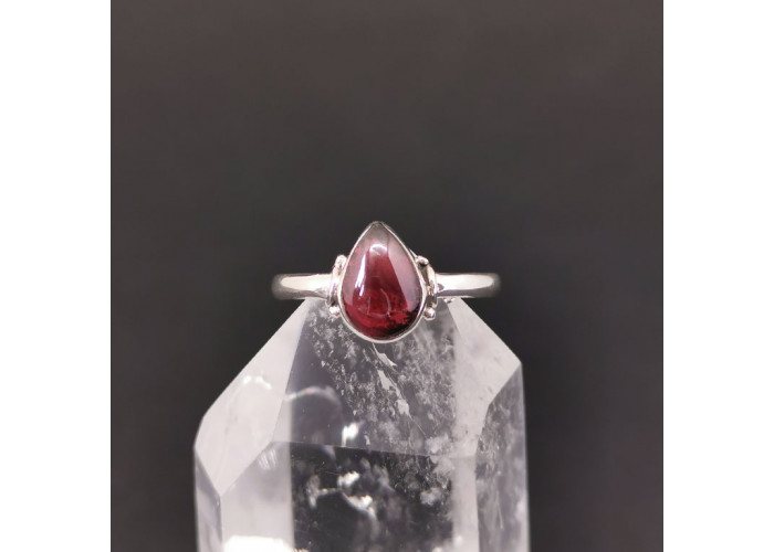 Grenat pyrope (rouge) - Bague Argent