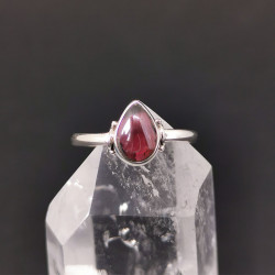 Grenat pyrope (rouge) - Bague Argent